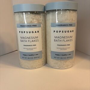 POPSUGAR Magnesium Bath Flakes Fragrance-Free 28.2 oz EACH 2-Pack